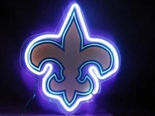 New Orleans Saints Man Cave Acrylic 14" Neon Light Sign Lamp Bar Open Wall Decor