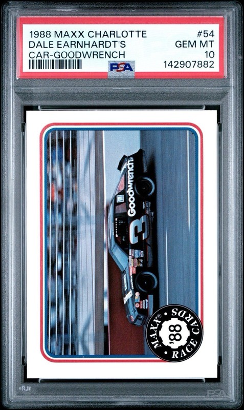 1988 Maxx Charlotte #54 DALE EARNHARDT Car-Goodwrench Rookie Fresh Graded PSA 10
