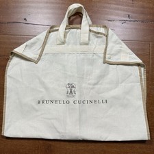 Brunello Cucinelli Garment Bag 34"x21" Beige Fold Up Travel Protector Dress Suit