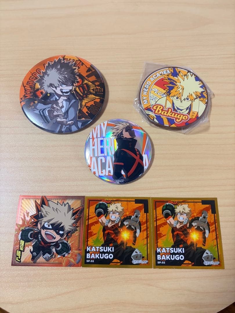 My Hero Academia Bakugo Katsuki Merch Lot Set Pins Coaster Stickers
