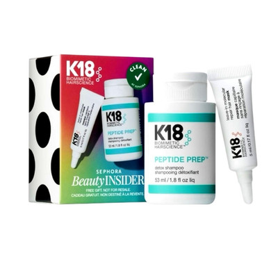 K18 Biomimetic Hair Science Sephora  Gift Peptide Prep Shampoo + Hair Mask Set