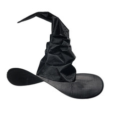 Witch Hat Curved Black Adult Costume Accessory - Morris Costumes