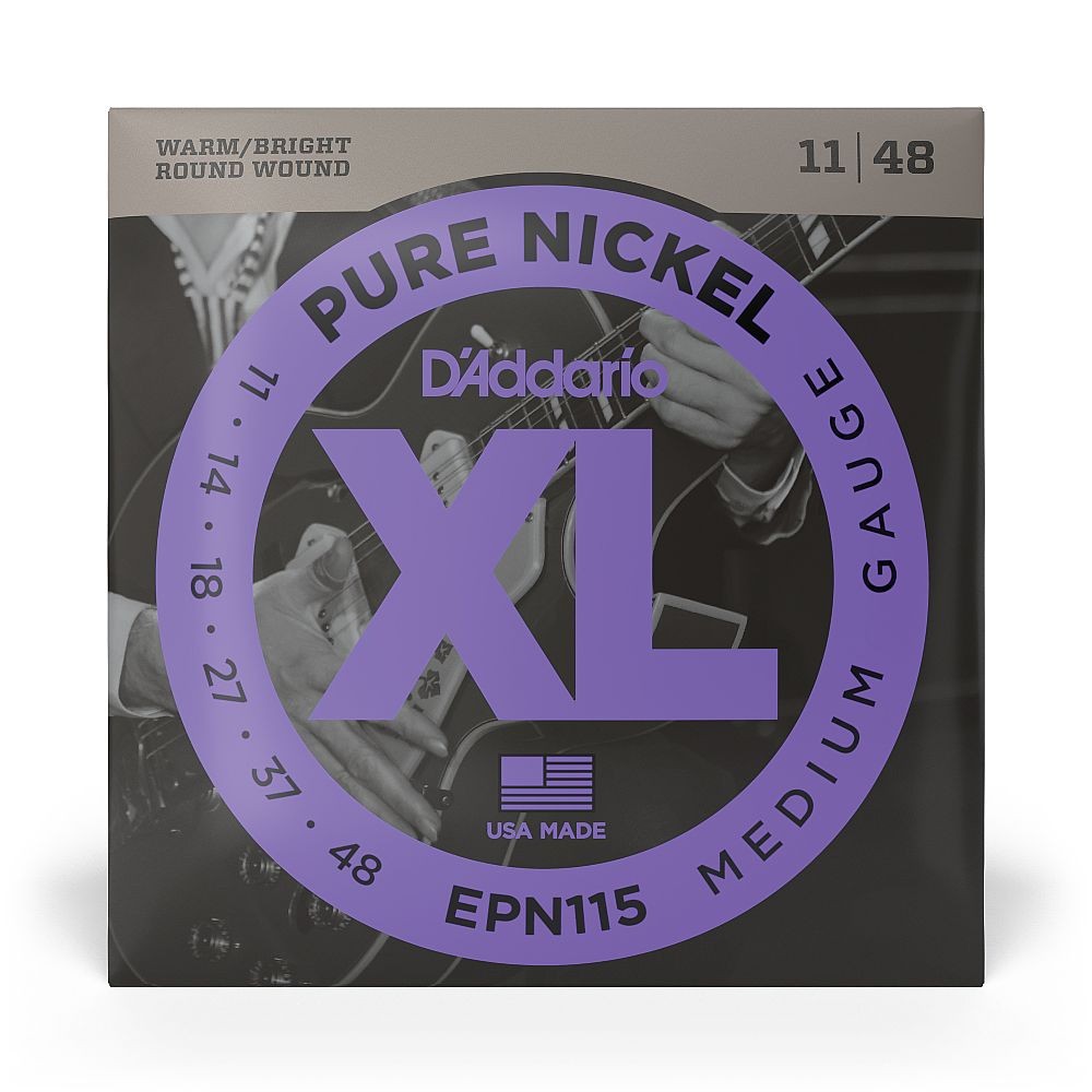 D'Addario XL Pure Nickel Wound Electric Guitar Strings (.011 - .048)