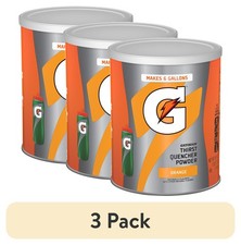 Gatorade Thirst Quencher Orange Sports Drink Mix Powder, 51 oz Canister 3 Pack 
