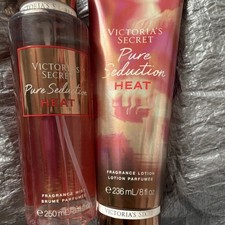 Victoria's Secret Pure Seduction Heat Bath Set Mist  Lotion Raspberry Hibiscus