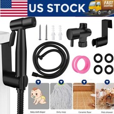 Toilet Shattaf Adapter Hose Bidet Spray Stainless Steel Handheld Shower Head US