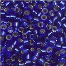 DB0047, 50 Grams Bulk, Miyuki Delica Seed Beads, Size 11/0 Silver Lined Sapphire