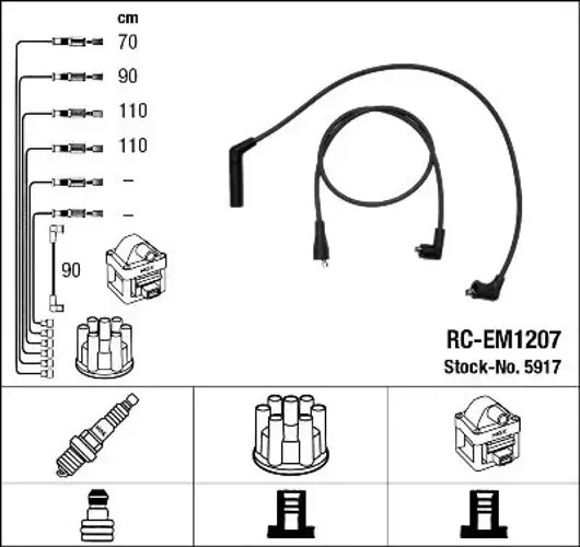 Ignition leads Resistive Ignition Cable 5917 NGK for MITSUBISHI MAZDA