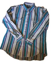 Wrangler Men's Vintage Cowboy Cut Shirt X-Long Tails Sz 17.5-35 XL Western Rodeo