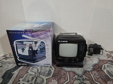 Curtis 5" Portable Black & White TV Television with AM/FM Radio RTO68
