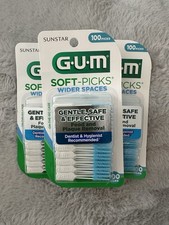 GUM Soft-Picks Wider Space, Easy to Use Dental Picks for Teeth 300 Count