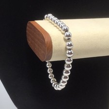 Sterling Silver Ball Bracelet 7.5mm 13.2 grams 7.75  