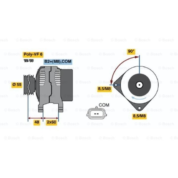 Bosch Generator Lichtmaschine 120A 14V FüR Renault Megane Iii Hatchback Van-image