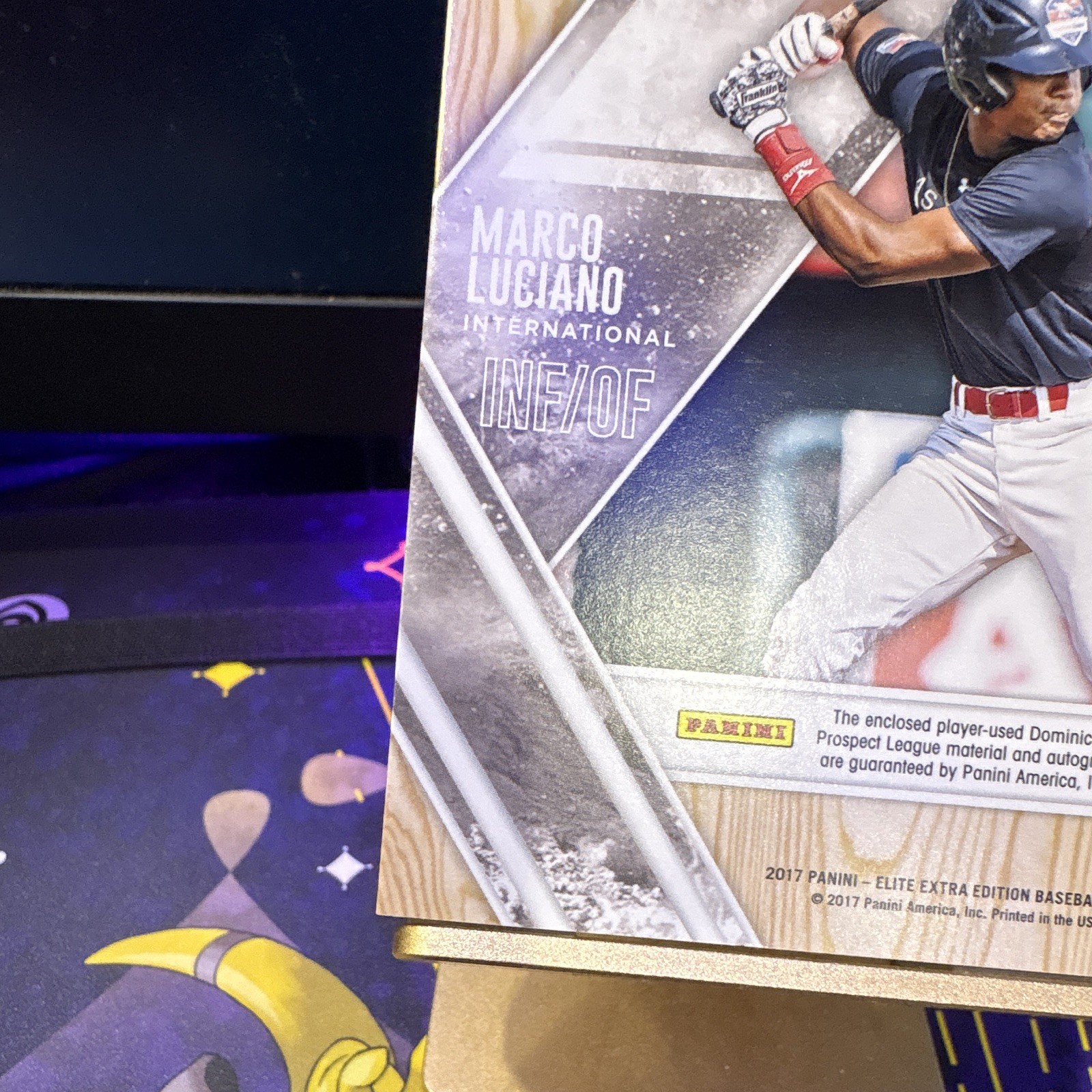 🇩🇴 DR Patch Panini 2017 Elite Marco Luciano Future Threads Auto Patch /3 SSP view 11