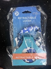 DOGNESS Blue Camo Retractable Leash for pets up to 25 lbs