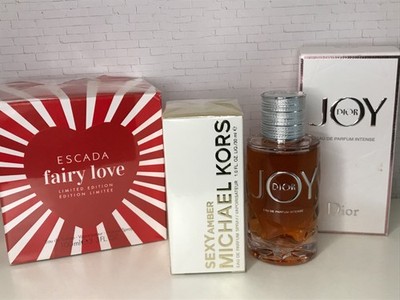 High End Lot of 3 Perfumes DIOR JOY INTENSE, MICHAEL KORS Sexy Amber, ESCADA NIB