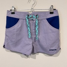 Patagonia Girls' Forries Shorey Board Shorts Lavender Sz 8