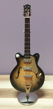Vintage 6 String Electric Guitar With Stand  7" Miniature Display Instrument