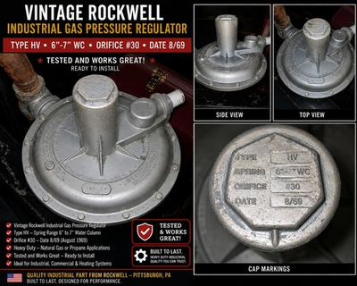 #ad Vintage Rockwell GAS METER Hv 6 7 $355.00