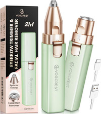 VOGCREST Hair Trimmer, 2 in 1 Facial Hair Remover  Eyebrow Trimmer for Women -