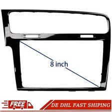 8" Schwarz gebürsteter Rahmen Panel Radio Frame Screen Für VW Golf MK7 7.5 DE