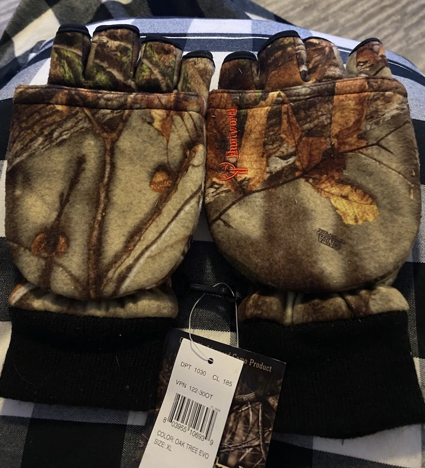 Huntworth Oaktree EVO Men's Fingerless Hunting Gloves & PopTop Mittens Size Xlg - Image 4 of 4