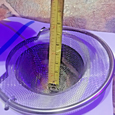 Duży sitko zlewozmywakowe do domu wiejskiego, stalowy ekran, zapobiega zatykaniu się, głęboko okrągłe duże