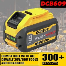 2X DCB609-2 For DEWALT FLEXVOLT 20V/60V 12Ah MAX Lithium-Ion Battery Pack DCB606