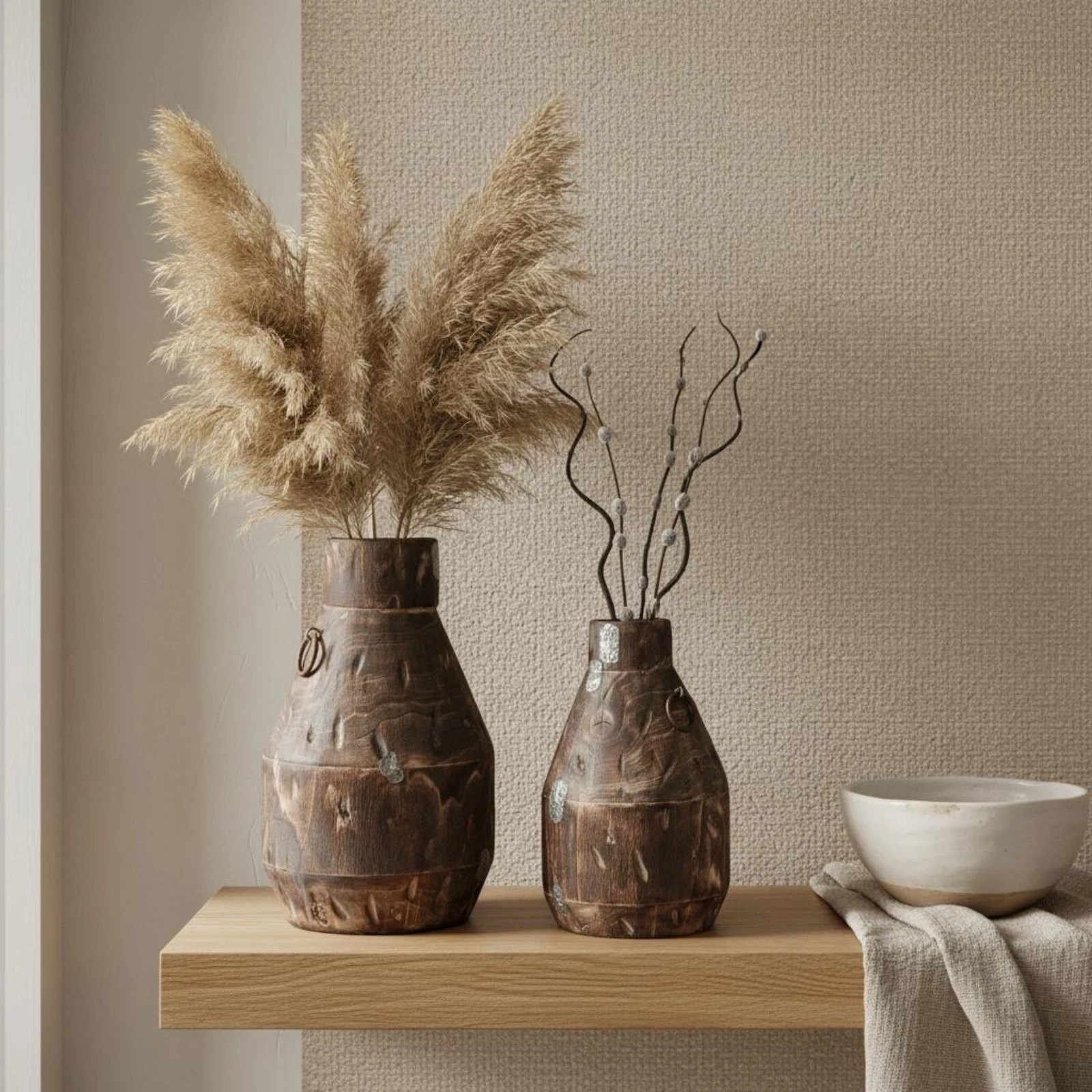 Wabi-Sabi Aesthetic Vase Vintage Look Natural Simplicity Aesthetic Pot Handmade
