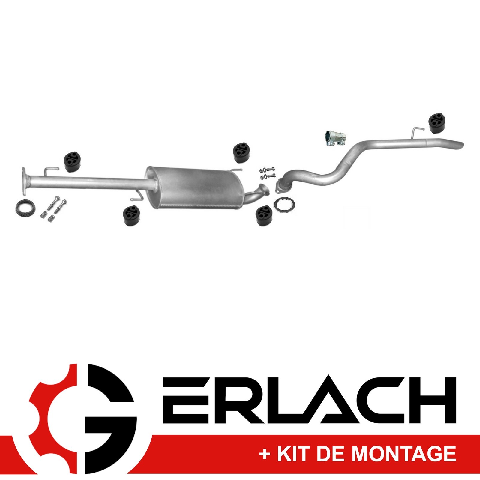 Silencieux échappement Toyota Land Cruiser Prado 3.0 D-4D pour supprimer les vibrations
