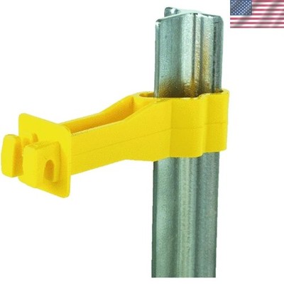 Durable Yellow T Post Insulator 25 Pack - Easy Use Electric Fencing Solution