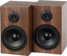 Coppia Casse Altoparlanti Scaffale HiFi Stereo Diffusore Home Cinema Marrone 40W