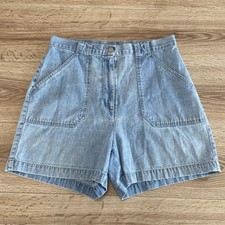 Vtg 90s Bill Blass Jeans Denim Shorts High Rise Light Wash Sz 10