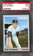 1970 Topps #167 BILL BURBACH PSA 9 Mint 17687422 