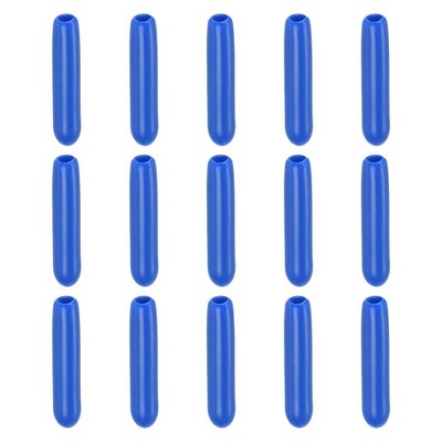 100 Pack Screw Thread Protector Cover Rubber End Caps 1/16''(2mm) ID/Blue