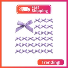 30 Pcs Purple Hair Bows for Women, Mini Bowknot Ribbon Barrettes Hair Clips, Cut
