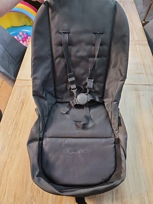 Icandy Orange Sitz Stoff mit 5 Punkt Gurt Carbon Grey