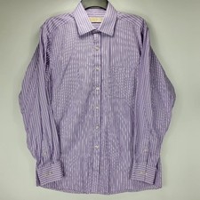 Michael Kors Striped Long Sleeve Button Dress Shirt Mens 15.5 34/35 Medium M