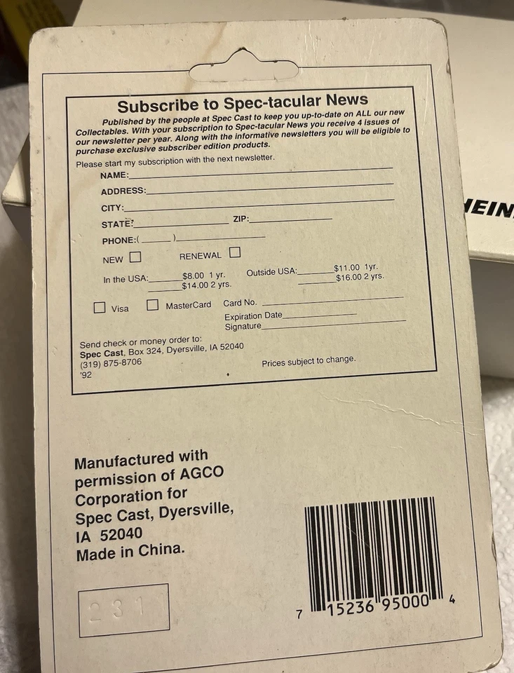 Speccast Allis Chalmers D-15 Series II Narrow Front 1/64 - Image 4 of 4