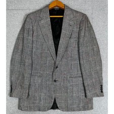 Vintage John Alexander Blazer 40 Grey Glen Plaid Union Made in USA Sport Coat