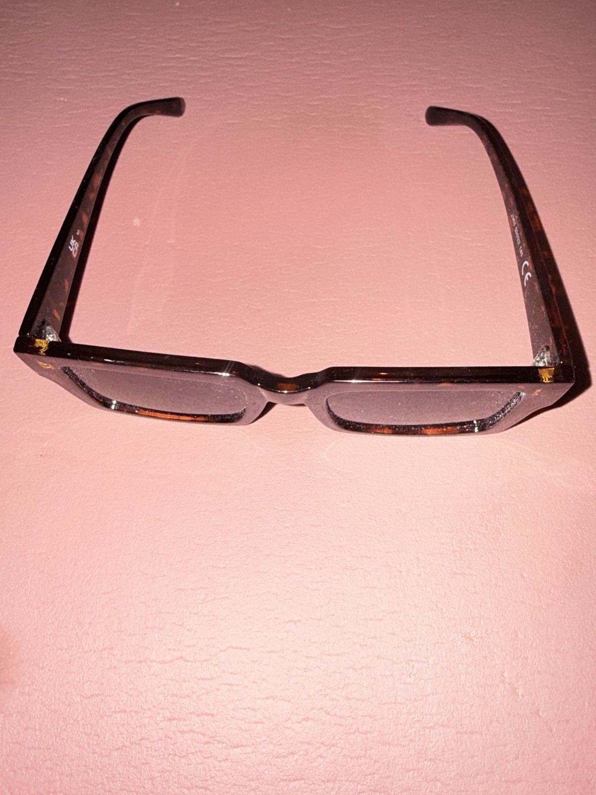 Women’s Brown Tortoise Shell Pattern Square Sungl… - image 2