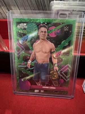 2026 WWE CHROME COSMIC /75 JOHN CENA GREEN SPACE DUST REFRACTOR  /75