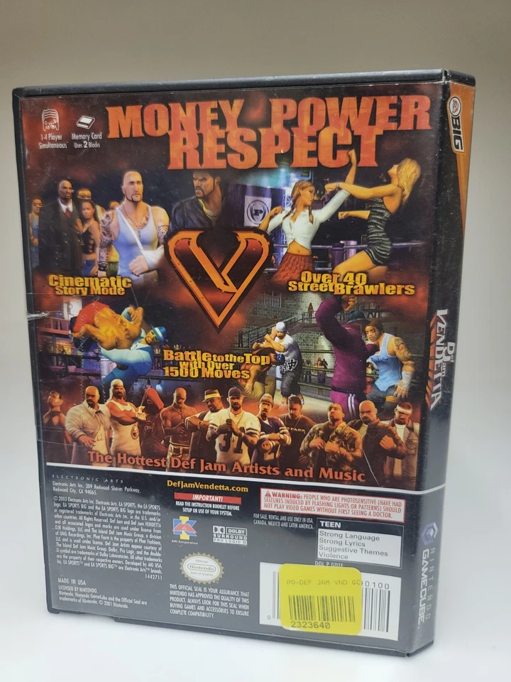 Def Jam Vendetta Nintendo Gamecube With Manual Excellent Disc - Image 4 of 4