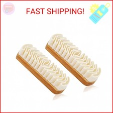 Edottbag 2PCS Suede Brush and Eraser 2-in-1 Kit, Soft Wooden Handle Shoe Cleaner