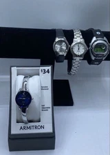 Women's Armitron Quartz Mixed Stainless Steel Watch Lot of 4 (257g)