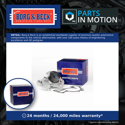 Water Pump BWP2054 Borg & Beck Coolant 2510037102 2510037200 2510037201 Quality