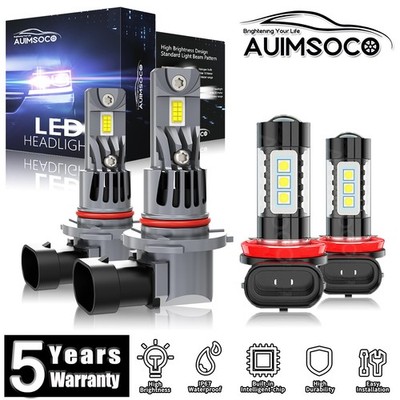For Lincoln MKX 2011-2015 Combo 4x LED Headlight Hi/Lo Beam Bulbs Super Bright