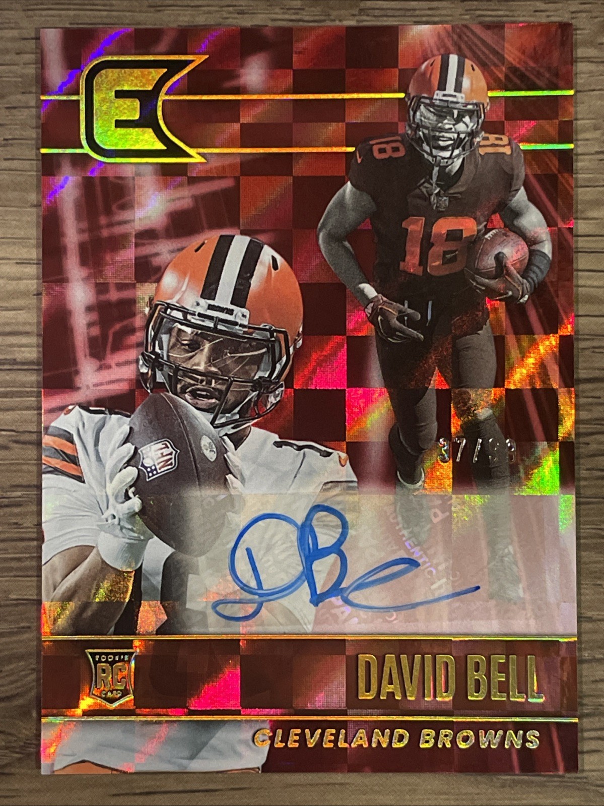 2022 Panini Chronicles Essentials Auto Red David Bell /99