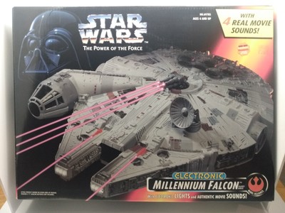 Star Wars Power of the Force Electronic Millennium Falcon Toy 1995 authentic 