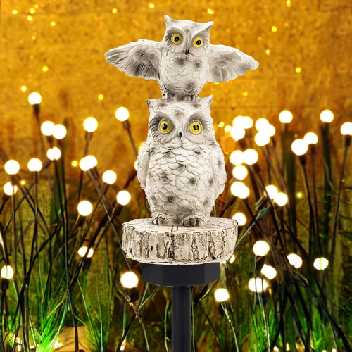 Owl Solar Garden Lights,Owl Path LED Lights,Owl Decor Garden Solar Light Outdoor